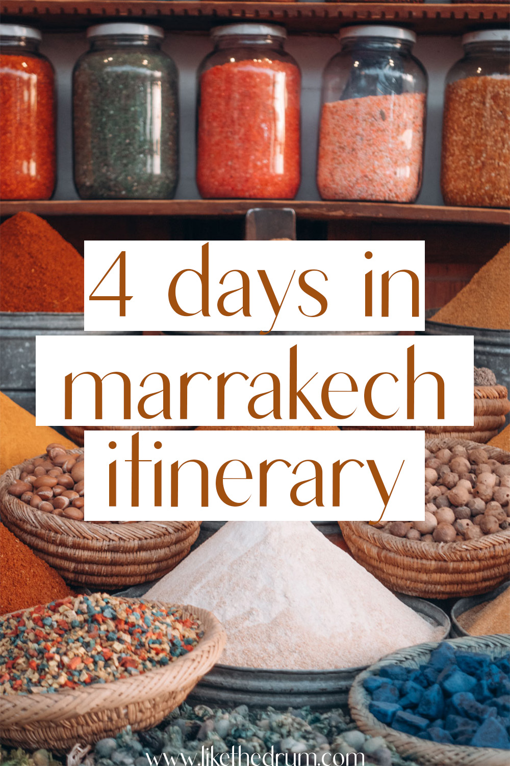 pinterest pin for 4 day marrakech itinerary