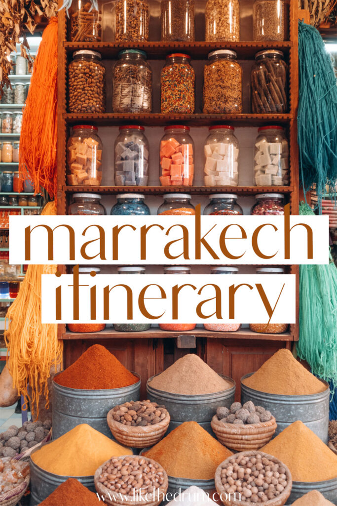 pinterest pin - marrakech itinerary