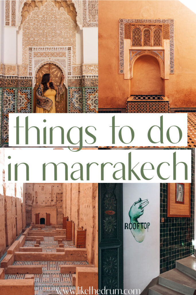 pinterest pin - things to do in marrakech