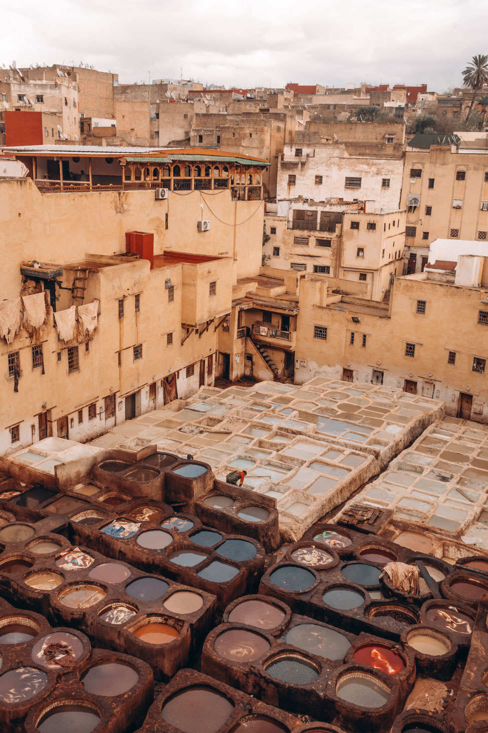 morocco itinerary - tanneries in fes