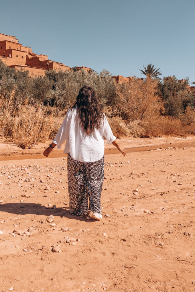 standing near ait ben haddou