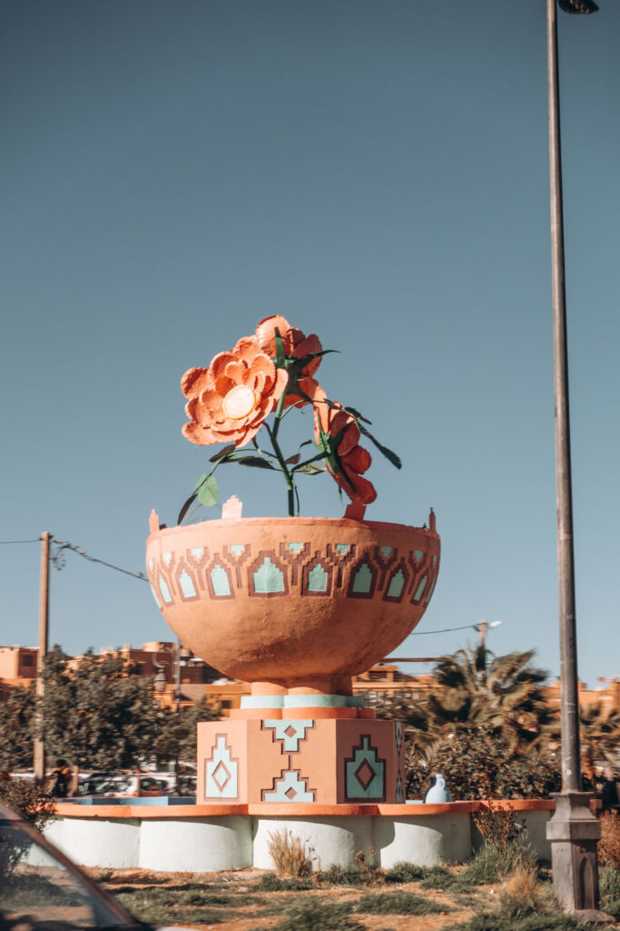 floral statue somewhere in morocco