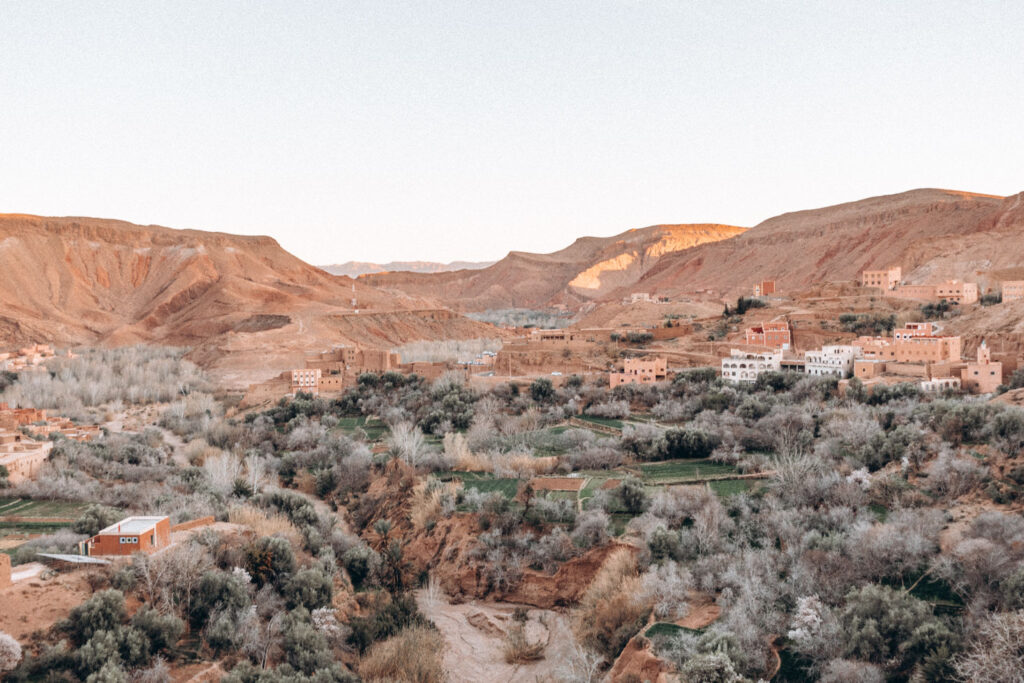 view from balcony at hotel panorama in dades valley 