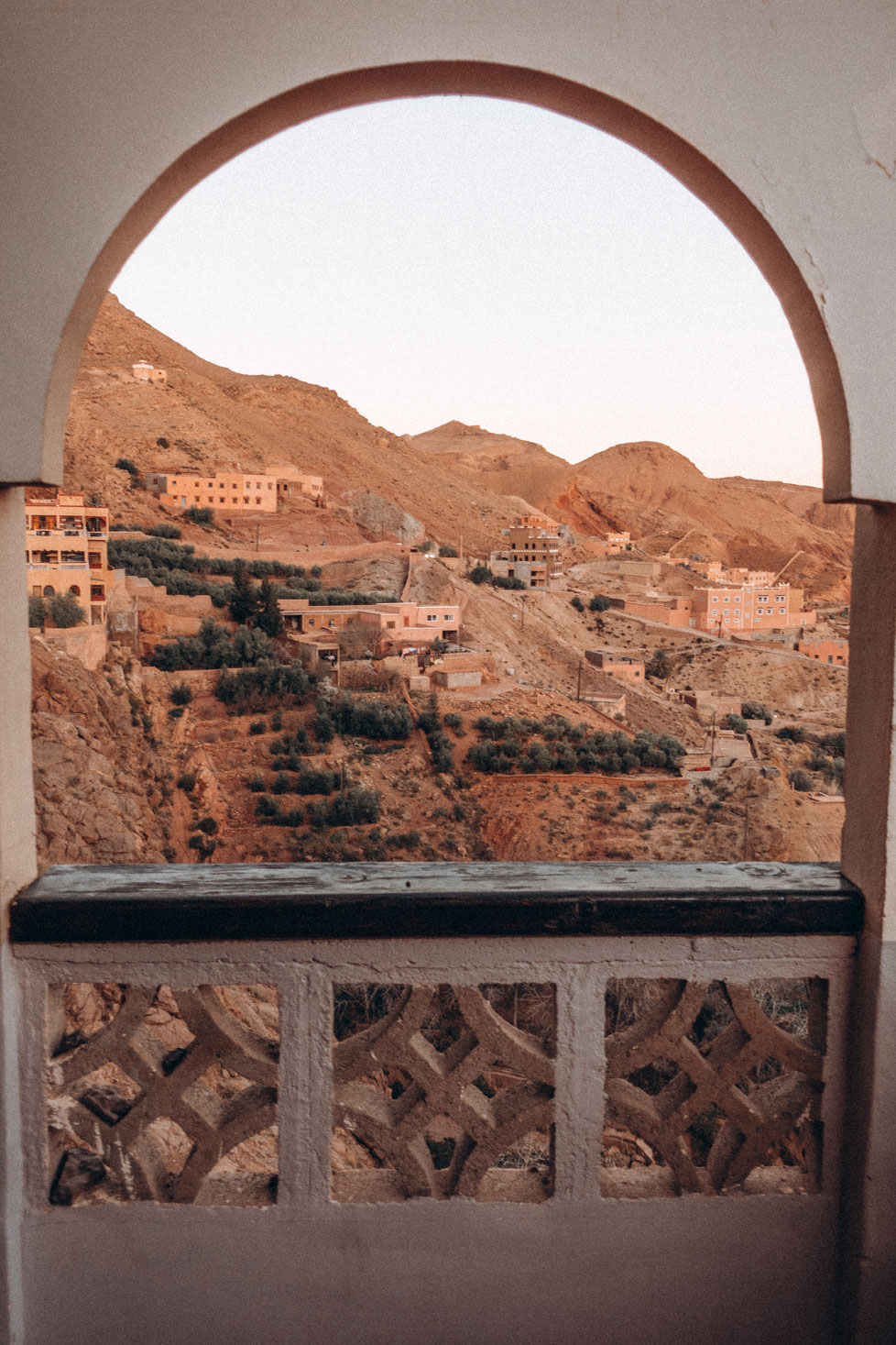 view from room at hotel panorama in dades valley