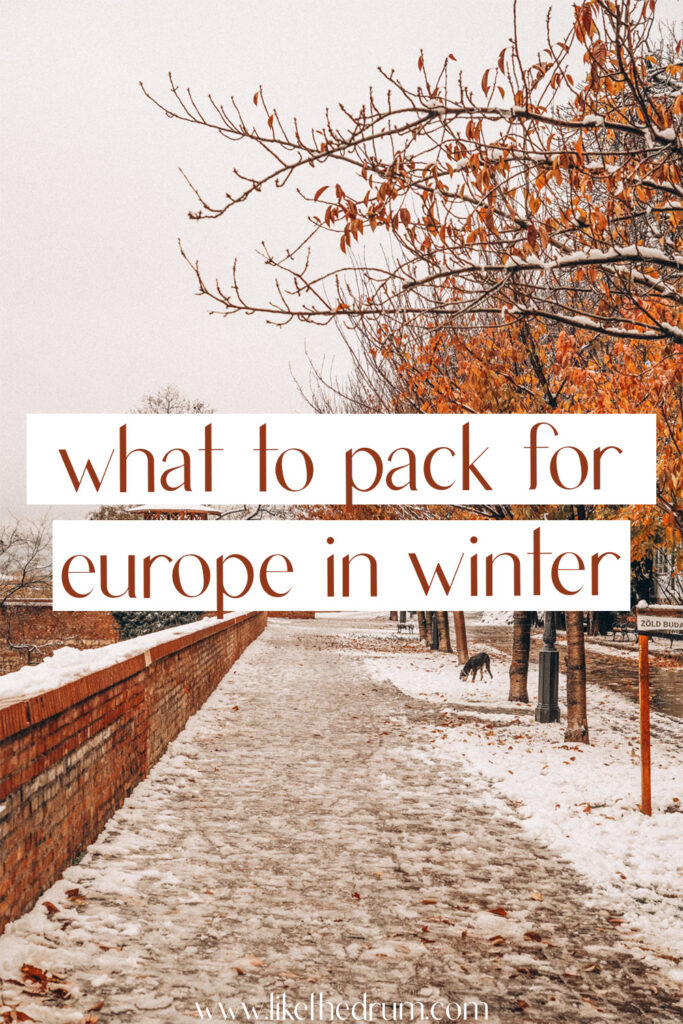 europe in winter packing list - pinterest pin